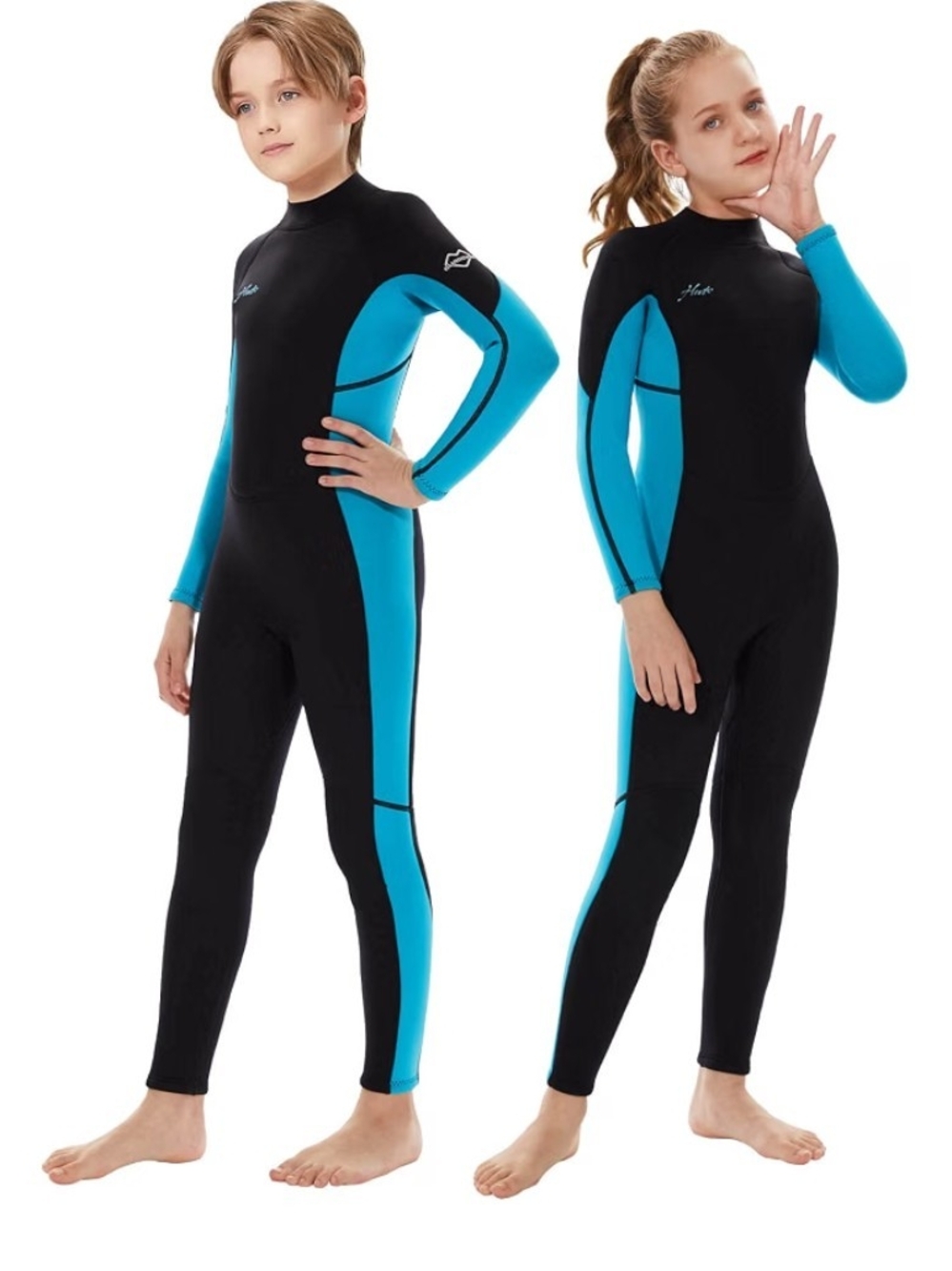 New HEVTO Youth Full Wetsuit Size 12 Neoprene 3/2mm Boys Girls Blue